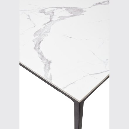 Стол NOTO 180 SINTERED STONE GLOSS STATUARIO WHITE / BLACK М-City 
