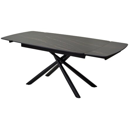 Стол RIVOLI 140 MATT GOLDEN BLACK SINTERED STONE/ BLACK М-City 