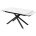 Стол RIVOLI 140 MATT WHITE MARBLE SOLID CERAMIC / BLACK, ®DISAUR 
