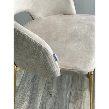 Стул AGNES PK6015-06 (VBP206) античный светло-бежевый / TRF-11 светло-бежевый, золотой каркас М-City