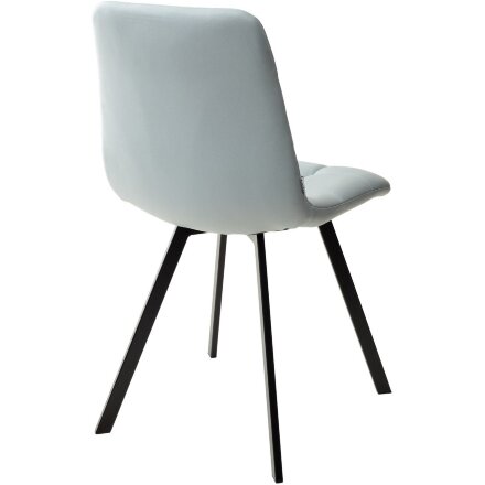 Стул CHILLI SQUARE HK017-35 серо-голубой, PU/ черный каркас М-City 