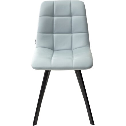 Стул CHILLI SQUARE HK017-35 серо-голубой, PU/ черный каркас М-City 
