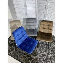 Стул CHILLI G062-13 кварцевый, велюр / черный каркас М-City