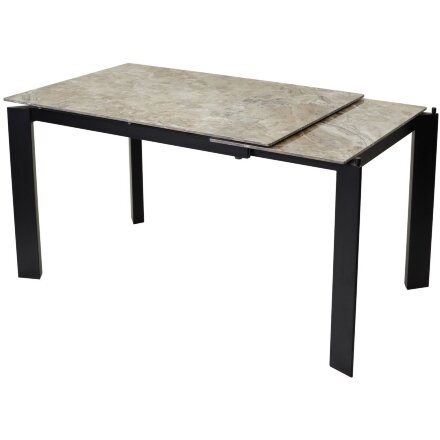 Стол CORNER 120 GLOSS ATHENS BROWN SINTERED STONE / BLACK М-City 