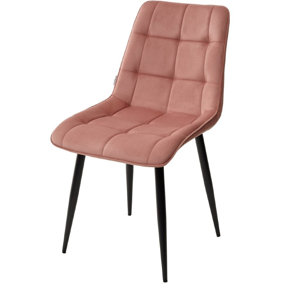 Стул CHIC BLUVEL-52 розовый / черный каркас М-City Стул CHIC BLUVEL-52 розовый / черный каркас М-City