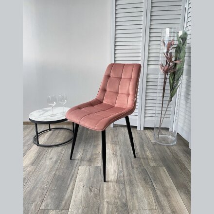 Стул CHIC BLUVEL-52 розовый / черный каркас М-City 