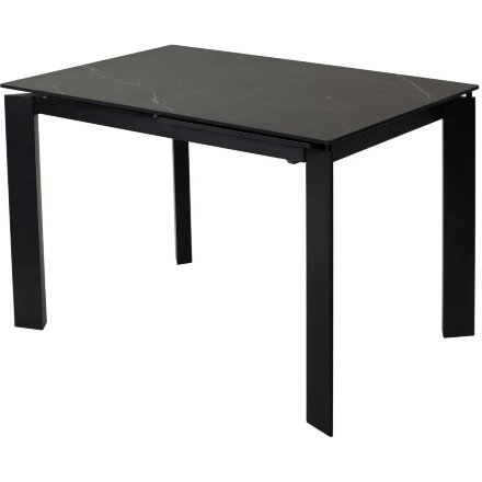 Стол CORNER 120 MATT BLACK MARBLE SOLID CERAMIC / BLACK, ®DISAUR 