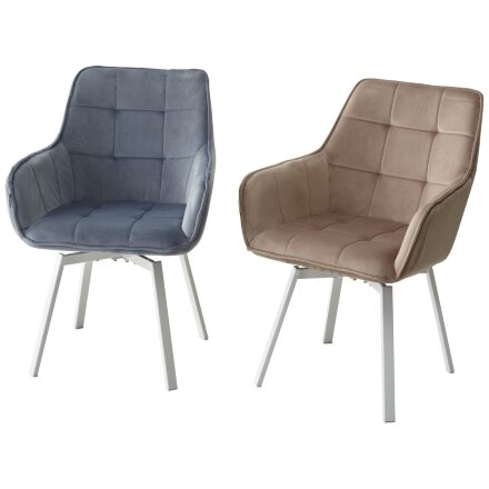 Стул MAVERICK 360 град. поворот. BLUVEL-40 BEIGE/ белый каркас, М-City 