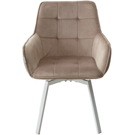 Стул MAVERICK 360 град. поворот. BLUVEL-40 BEIGE/ белый каркас, М-City 