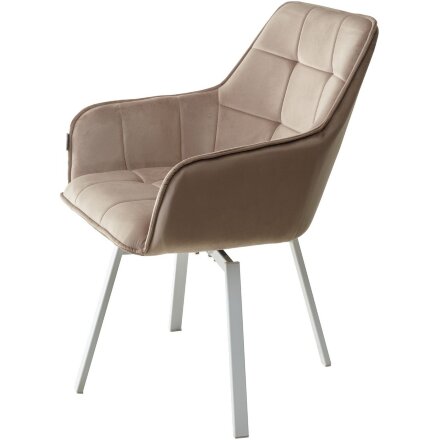 Стул MAVERICK 360 град. поворот. BLUVEL-40 BEIGE/ белый каркас, М-City 