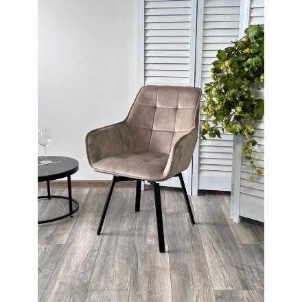 Стул MAVERICK 360 град. поворот. BLUVEL-40 BEIGE/ черный каркас, М-City 