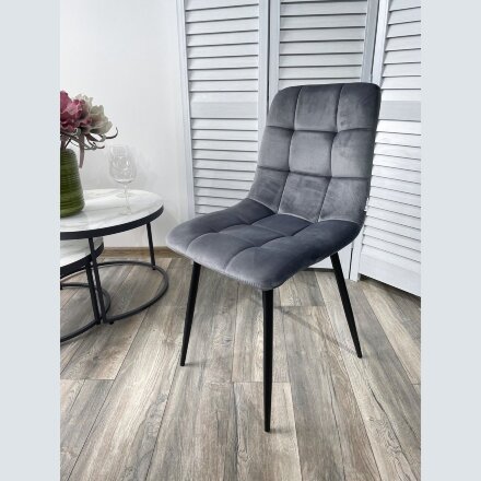Стул CHILLI BLUVEL-14 GREY, велюр М-City 