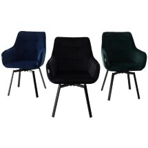 Стул MAVERICK 360 град. поворот. BLUVEL-78 GREEN/ черный каркас, М-City
