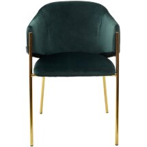 Стул DILL BLUVEL-78 GREEN, велюр/ золотой каркас, М-City