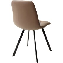 Стул CHILLI SQUARE HK017-31 серо-коричневый, PU / черный каркас М-City