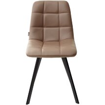 Стул CHILLI SQUARE HK017-31 серо-коричневый, PU / черный каркас М-City