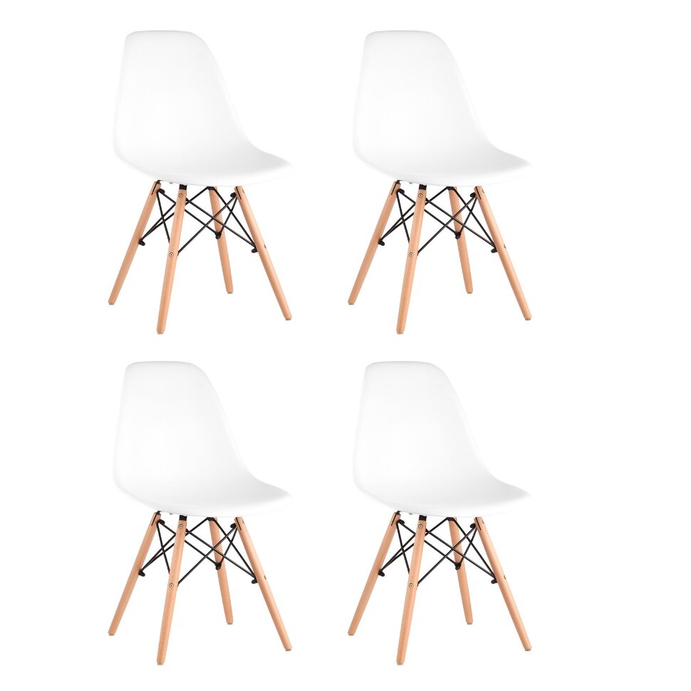 Стул Eames Style DSW белый x4 (разборный каркас) Стул Eames Style DSW белый x4 (разборный каркас)