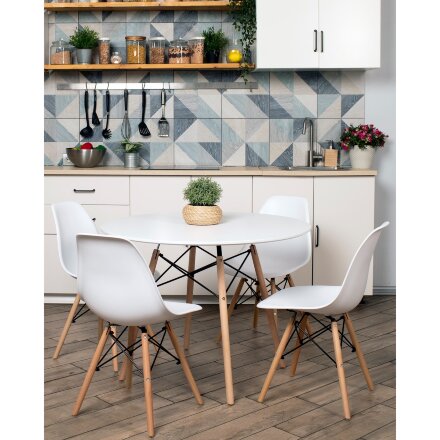 Стул Eames Style DSW белый x4 (разборный каркас) 