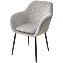 Стул ALABAMA BLUVEL-03 LIGHT GREY, велюр М-City
