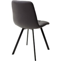 Стул CHILLI SQUARE HK017-11 темно-серый, PU / черный каркас М-City