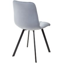 Стул CHILLI SQUARE BLUVEL-06 серо-голубой, велюр / черный каркас М-City