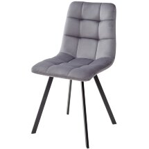 Стул CHILLI SQUARE BLUVEL-14 GREY, велюр М-City