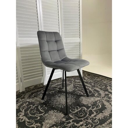 Стул CHILLI SQUARE BLUVEL-14 GREY, велюр М-City 