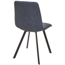 Стул CHILLI SQUARE RU-03 синяя сталь, PU / черный каркас М-City