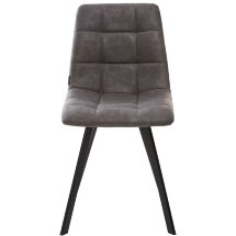 Стул CHILLI SQUARE RU-07 серая сталь, PU / черный каркас М-City