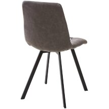Стул CHILLI SQUARE RU-07 серая сталь, PU / черный каркас М-City