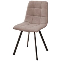 Стул CHILLI SQUARE RU-09 серо-бежевый винтаж, PU / черный каркас М-City