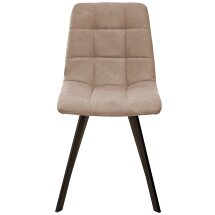 Стул CHILLI SQUARE RU-09 серо-бежевый винтаж, PU / черный каркас М-City