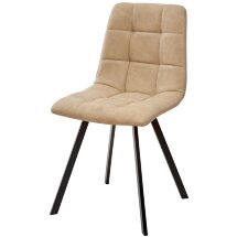 Стул CHILLI SQUARE RU-16 бежевый винтаж, PU / черный каркас М-City