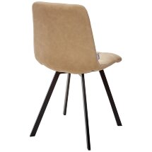 Стул CHILLI SQUARE RU-16 бежевый винтаж, PU / черный каркас М-City