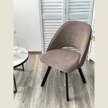 Стул DUNA 360 град. поворот. B5 Капучино, велюр / черный каркас, М-City