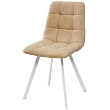 Стул CHILLI SQUARE RU-16 бежевый винтаж, PU/ белый каркас М-City