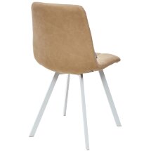 Стул CHILLI SQUARE RU-16 бежевый винтаж, PU/ белый каркас М-City