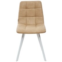 Стул CHILLI SQUARE RU-16 бежевый винтаж, PU/ белый каркас М-City