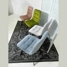 Стул CHILLI SQUARE BLUVEL-03 LIGHT GREY, велюр М-City