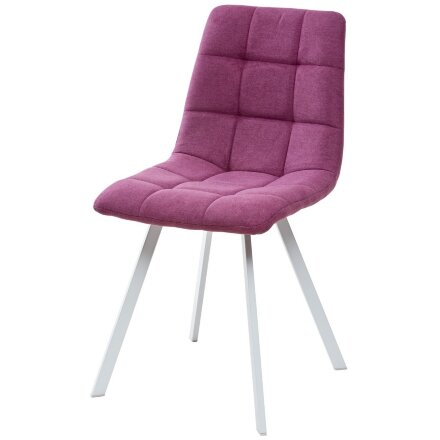 Стул CHILLI SQUARE UF860-15B сияющая орхидея, ткань/ белый каркас М-City 