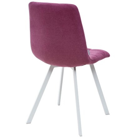 Стул CHILLI SQUARE UF860-15B сияющая орхидея, ткань/ белый каркас М-City 