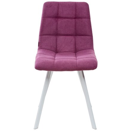 Стул CHILLI SQUARE UF860-15B сияющая орхидея, ткань/ белый каркас М-City 