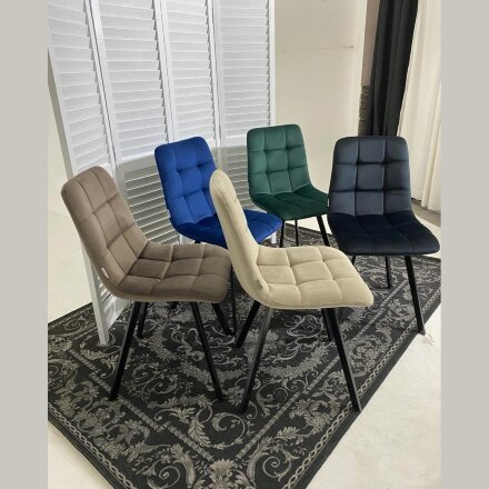 Стул CHILLI SQUARE BLUVEL-78 GREEN, велюр М-City 