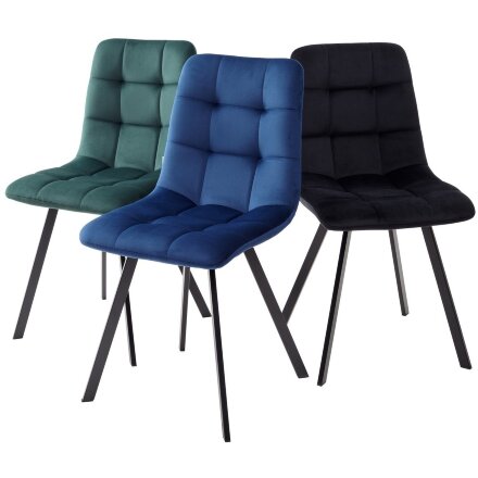 Стул CHILLI SQUARE BLUVEL-78 GREEN, велюр М-City 