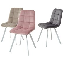 Стул CHILLI SQUARE G108-15 пепел розы/ белый каркас, велюр М-City
