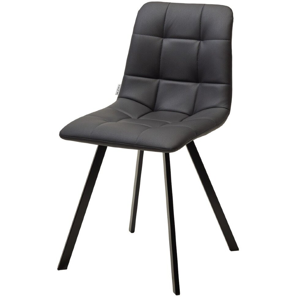 Стул CHILLI-Q SQUARE Oracul 998 Черный, экокожа PU / черный каркас, М-City 