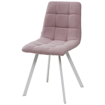 Стул CHILLI SQUARE UF860-04B сиреневый, ткань/ белый каркас М-City 