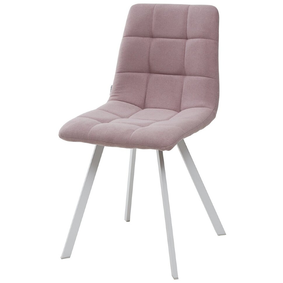 Стул CHILLI SQUARE UF860-04B сиреневый, ткань/ белый каркас М-City 