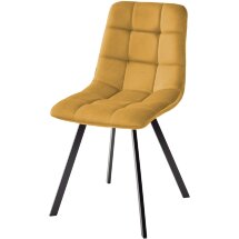 Стул CHILLI SQUARE BLUVEL-68 желтый, велюр / черный каркас М-City