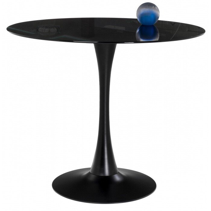 Стол стеклянный Tulip 90 black glass Стол стеклянный Tulip 90 black glass